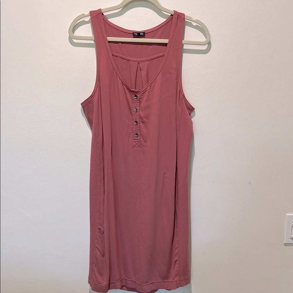 SPLENDID Promenade Ribbed Henley Tank Dress Size Small - Like New